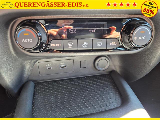 Nissan Juke 1.0 DIG-T 114PS N-Connecta Teil-Leder Klimaautomatik PDC v+h R&uuml;ckf.Kamera Bluetooth Touchscreen Apple CarPlay Android Auto 17"LM 