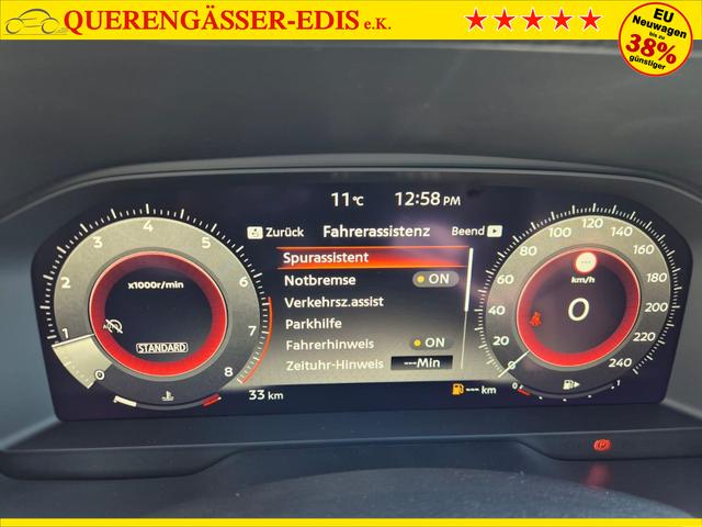 Nissan Juke 1.0 DIG-T 114PS N-Connecta Teil-Leder Klimaautomatik PDC v+h R&uuml;ckf.Kamera Bluetooth Touchscreen Apple CarPlay Android Auto 17"LM 