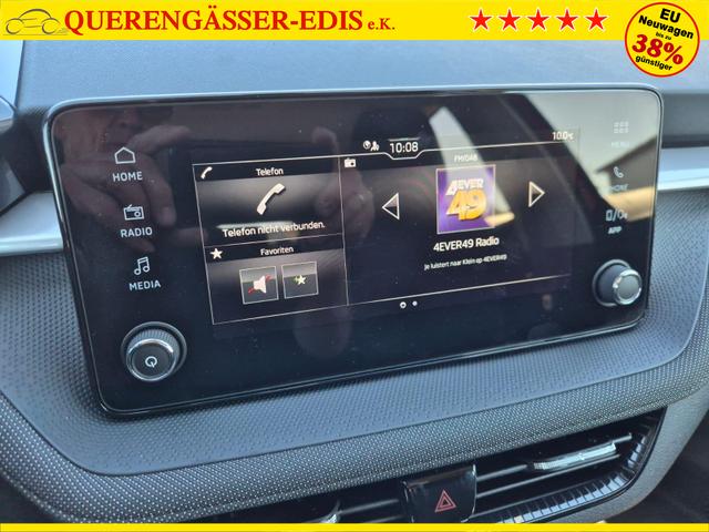 Skoda Fabia 1.0 TSI 95PS Selection 5-t&uuml;rig R&uuml;ckf.Kamera Parksensoren Sitzheizung Multifunktionslenkrad Klima Skoda-Radio Bluetooth Touchscreen Tempomat Nebelsch. Apple CarPlay + Android Auto 