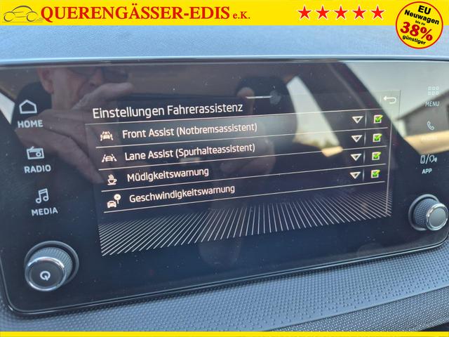 Skoda Fabia 1.0 TSI 95PS Selection 5-t&uuml;rig R&uuml;ckf.Kamera Parksensoren Sitzheizung Multifunktionslenkrad Klima Skoda-Radio Bluetooth Touchscreen Tempomat Nebelsch. Apple CarPlay + Android Auto 