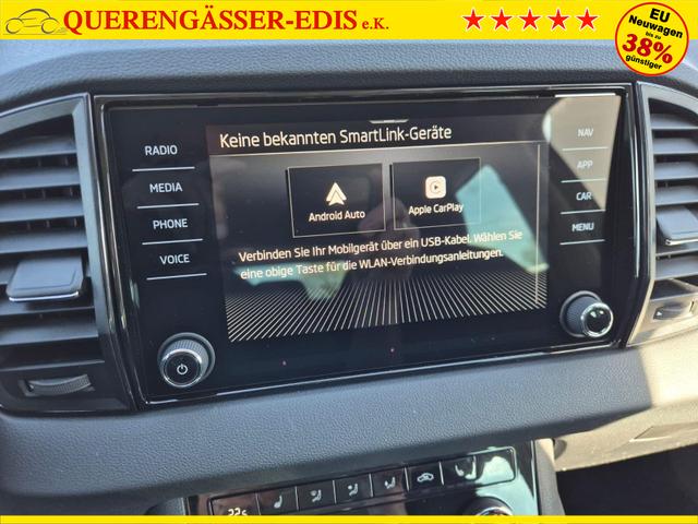 Skoda Karoq 1.5 TSI 150PS DSG Selection AHK Klimaautomatik Sitzheizung Lenkradheizung ACC PDC v+h R&uuml;ckf.Kamera abg.Scheiben Apple CarPlay Android Auto 17"LM 
