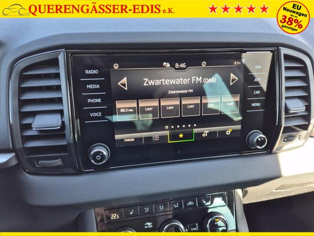 Skoda Karoq 1.5 TSI 150PS DSG Selection AHK Klimaautomatik Sitzheizung Lenkradheizung ACC PDC v+h R&uuml;ckf.Kamera abg.Scheiben Apple CarPlay Android Auto 17"LM 