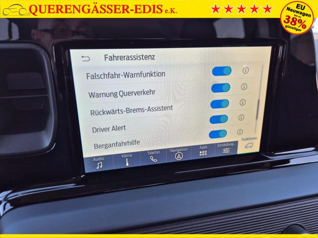 Ford Tourneo Courier 1.0 EcoBoost 125PS Active Teil-Leder Sitzheizung Lenkradheizung Klimaautomatik PDC v+h R&uuml;ckf.-Kamera ACC TWA Frontscheibe beheizb. Ford-Navi SYNC4 Apple CarPlay + Android Auto 