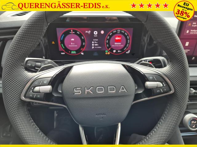 Skoda Kodiaq Sportline 1.5 TSI 204PS PHEV DSG schwenkb. AHK elektr. PanoDach HUD Alcantara PDC v+h 360&deg;Kamera CANTON Sound Klimaautomatik Sitzheizung Lenkradheizung Navi Apple CarPlay Android Auto 2xKeyless 19"LM vollelektr. Reichweite 116KM 