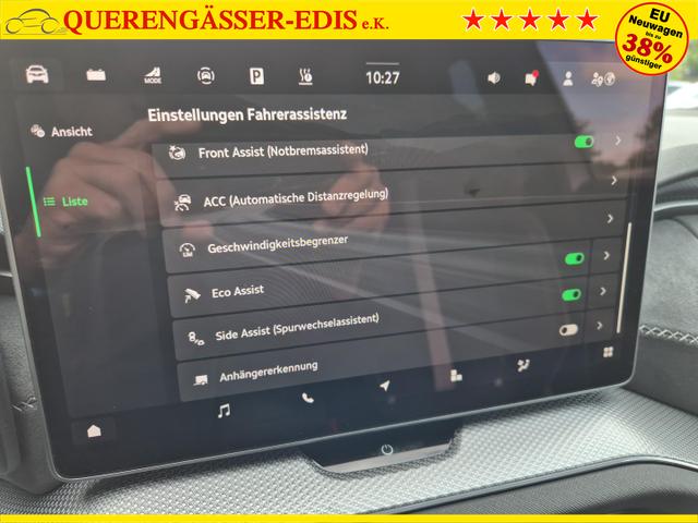 Skoda Kodiaq Sportline 1.5 TSI 204PS PHEV DSG schwenkb. AHK elektr. PanoDach HUD Alcantara PDC v+h 360&deg;Kamera CANTON Sound Klimaautomatik Sitzheizung Lenkradheizung Navi Apple CarPlay Android Auto 2xKeyless 19"LM vollelektr. Reichweite 116KM 
