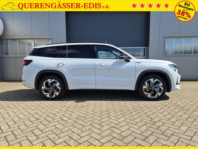 Skoda Kodiaq Sportline 1.5 TSI 204PS PHEV DSG schwenkb. AHK elektr. PanoDach HUD Alcantara PDC v+h 360&deg;Kamera CANTON Sound Klimaautomatik Sitzheizung Lenkradheizung Navi Apple CarPlay Android Auto 2xKeyless 19"LM vollelektr. Reichweite 116KM 