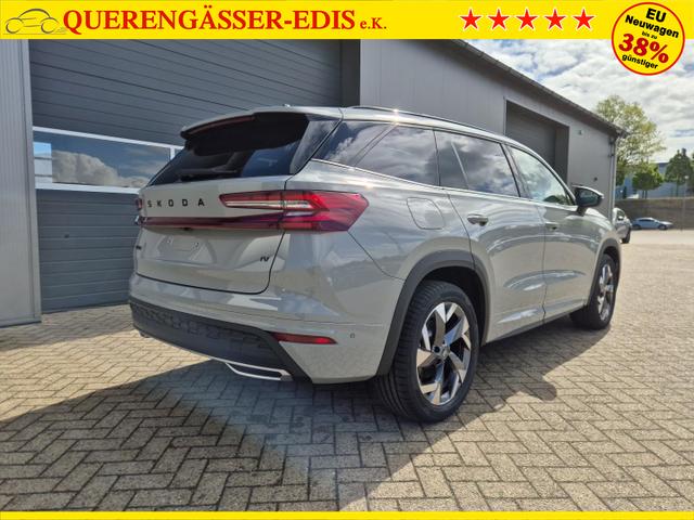 Skoda Kodiaq Sportline 1.5 TSI 204PS PHEV DSG schwenkb. AHK elektr. PanoDach HUD Alcantara PDC v+h 360&deg;Kamera CANTON Sound Klimaautomatik Sitzheizung Lenkradheizung Navi Apple CarPlay Android Auto 2xKeyless 19"LM vollelektr. Reichweite 116KM 