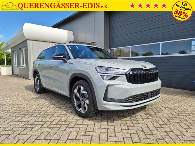 Skoda Kodiaq Sportline 1.5 TSI 204PS PHEV DSG schwenkb. AHK elektr. PanoDach HUD Alcantara PDC v+h 360&deg;Kamera CANTON Sound Klimaautomatik Sitzheizung Lenkradheizung Navi Apple CarPlay Android Auto 2xKeyless 19"LM vollelektr. Reichweite 116KM 