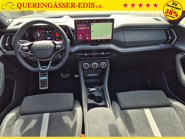 Skoda Kodiaq Sportline 1.5 TSI 204PS PHEV DSG schwenkb. AHK elektr. PanoDach HUD Alcantara PDC v+h 360&deg;Kamera CANTON Sound Klimaautomatik Sitzheizung Lenkradheizung Navi Apple CarPlay Android Auto 2xKeyless 19"LM vollelektr. Reichweite 116KM 