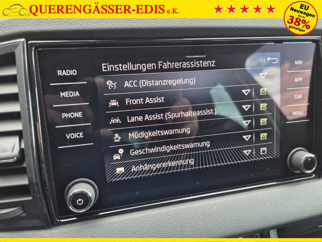 Skoda Karoq 1.5 TSI 150PS DSG Selection AHK Klimaautomatik Sitzheizung Lenkradheizung ACC PDC v+h R&uuml;ckf.Kamera abg.Scheiben Apple CarPlay Android Auto 17"LM 