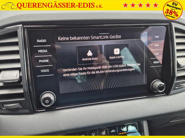 Skoda Karoq 1.5 TSI 150PS DSG Selection AHK Klimaautomatik Sitzheizung Lenkradheizung ACC PDC v+h R&uuml;ckf.Kamera abg.Scheiben Apple CarPlay Android Auto 17"LM 