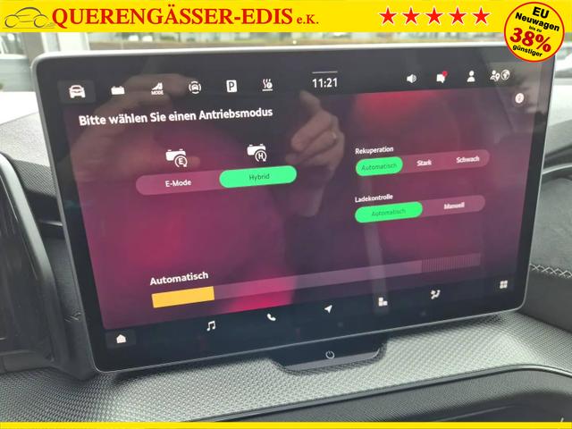 Skoda Kodiaq Sportline 1.5 TSI 204PS PHEV DSG schwenkb. AHK elektr. PanoDach HUD Alcantara PDC v+h 360&deg;Kamera CANTON Sound Klimaautomatik Sitzheizung Lenkradheizung Navi Apple CarPlay Android Auto 2xKeyless 19"LM vollelektr. Reichweite 116KM 