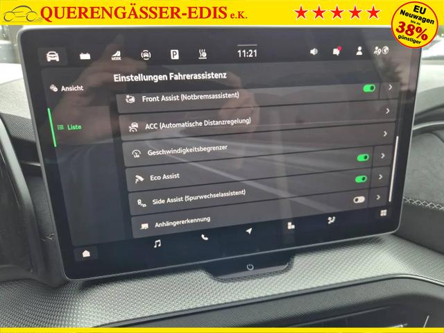 Skoda Kodiaq Sportline 1.5 TSI 204PS PHEV DSG schwenkb. AHK elektr. PanoDach HUD Alcantara PDC v+h 360&deg;Kamera CANTON Sound Klimaautomatik Sitzheizung Lenkradheizung Navi Apple CarPlay Android Auto 2xKeyless 19"LM vollelektr. Reichweite 116KM 