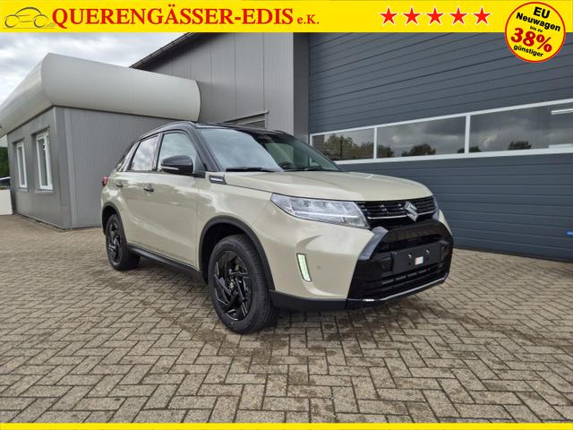 Suzuki Vitara Comfort+ 110PS Automatik MHEV 4x4 ALLGRIP 1.4 Boosterjet Black Edition Panodach Teilleder Navi Klimaautomatik Sitzheizung ACC PDC v+h R&uuml;ckf.Kamera Suzuki-Radio Apple CarPlay Android Auto Touchscreen 2xKeyless 17-LM 
