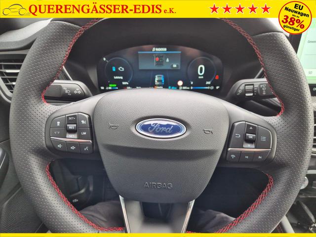 Ford Kuga ST-Line X 243PS PHEV Automatik HuD Matrix-LED schwenkb. AHK elektr. PanoDach Sitzheizung v+h Lenkradheizung Frontscheibe beheizb. Navi SYNC4 Apple CarPlay Android Auto Touchscreen PDC 4xKamera 2xKeyless B+O Sound 18"LM vollelektr. Reichweite 65K 