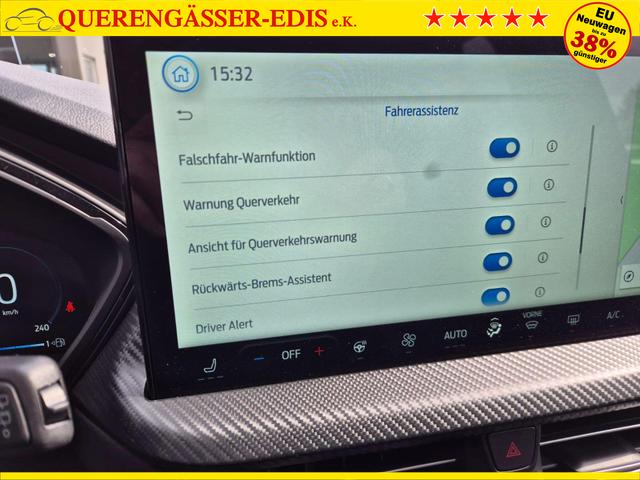 Ford Kuga ST-Line X 243PS PHEV Automatik HuD Matrix-LED schwenkb. AHK elektr. PanoDach Sitzheizung v+h Lenkradheizung Frontscheibe beheizb. Navi SYNC4 Apple CarPlay Android Auto Touchscreen PDC 4xKamera 2xKeyless B+O Sound 18"LM vollelektr. Reichweite 65K 