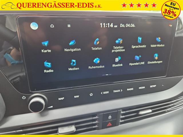 Hyundai i20 1.0 T-GDI 90PS 5-t&uuml;rig Sitzheizung Lenkradheizung R&uuml;ckf.Kamera PDC Klima Apple CarPlay Android Auto Tempomat Touchscreen 