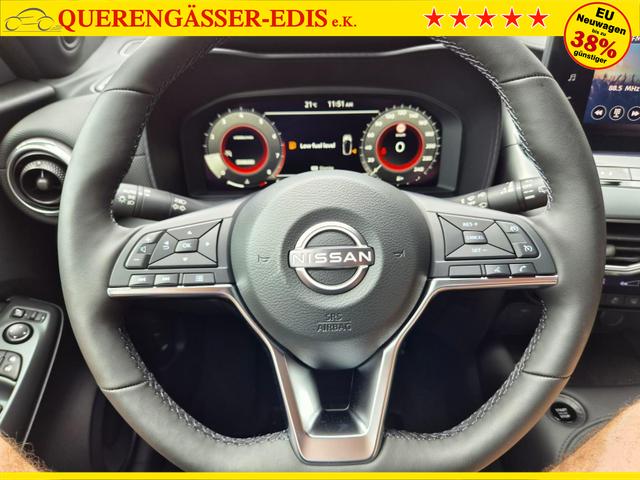 Nissan Juke 1.0 DIG-T 114PS N-Connecta Sitzheizung Lenkradheizung Teil-Leder Klimaautomatik PDC v+h R&uuml;ckf.Kamera Bluetooth Touchscreen Apple CarPlay Android Auto 17"LM 