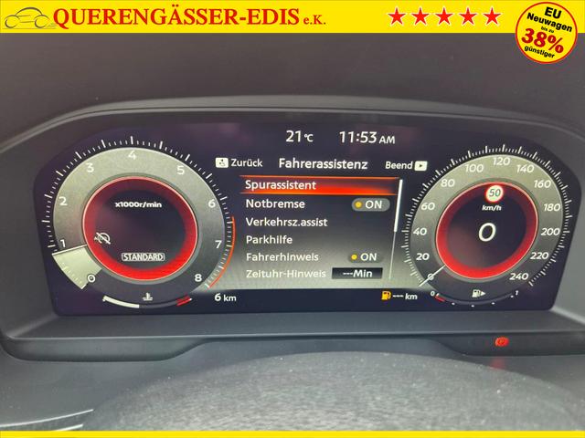 Nissan Juke 1.0 DIG-T 114PS N-Connecta Sitzheizung Lenkradheizung Teil-Leder Klimaautomatik PDC v+h R&uuml;ckf.Kamera Bluetooth Touchscreen Apple CarPlay Android Auto 17"LM 