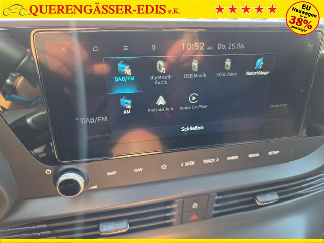 Hyundai i20 1.0 T-GDI 90PS Trend Automatik 5-t&uuml;rig Klimaautomatik Sitzheizung Lenkradheizung Navi R&uuml;ckf.Kamera PDC Apple CarPlay Android Auto Tempomat Touchscreen 16"LM 