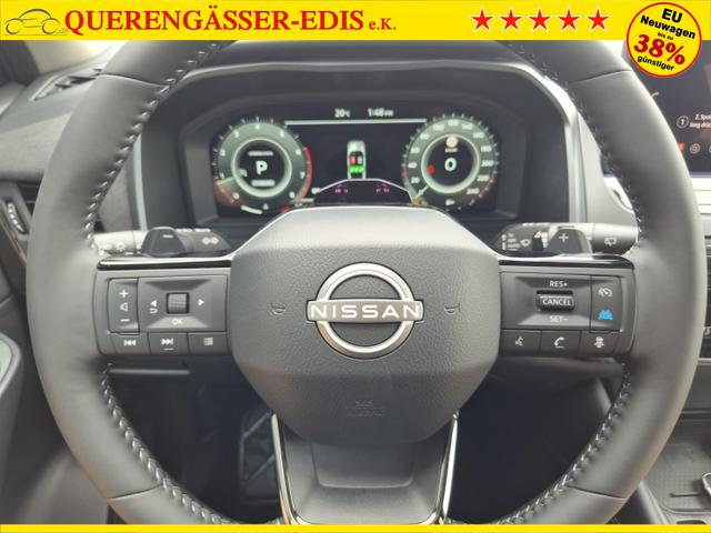 Nissan Qashqai 1.3 DIG-T MHEV 158 PS X-Tronic N-Design Head-Up Display Teil-Leder Klimaautomatik Sitzheizung Lenkradheizung Navi elektr. Heckklappe ACC PDC v+h 360&deg;Kamera DAB Bluetooth Touchscreen Apple CarPlay Android Auto 19"Zoll 