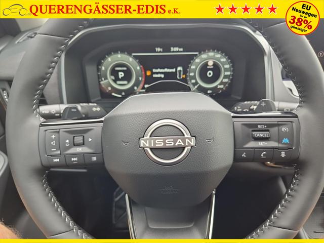 Nissan Qashqai 1.3 DIG-T MHEV 158 PS X-Tronic N-Design Head-Up Display Teil-Leder Klimaautomatik Sitzheizung Lenkradheizung Navi elektr. Heckklappe ACC PDC v+h 360&deg;Kamera DAB Bluetooth Touchscreen Apple CarPlay Android Auto 19"Zoll 