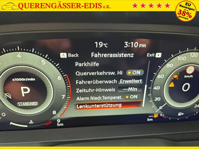 Nissan Qashqai 1.3 DIG-T MHEV 158 PS X-Tronic N-Design Head-Up Display Teil-Leder Klimaautomatik Sitzheizung Lenkradheizung Navi elektr. Heckklappe ACC PDC v+h 360&deg;Kamera DAB Bluetooth Touchscreen Apple CarPlay Android Auto 19"Zoll 