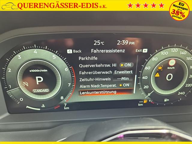 Nissan Qashqai 1.3 DIG-T MHEV 158 PS X-Tronic N-Design Head-Up Display Teil-Leder Klimaautomatik Sitzheizung Lenkradheizung Navi elektr. Heckklappe ACC PDC v+h 360&deg;Kamera DAB Bluetooth Touchscreen Apple CarPlay Android Auto 19"Zoll 