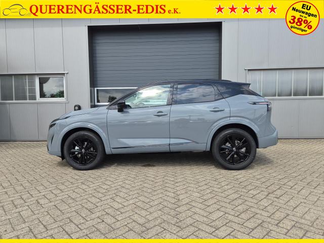 Nissan Qashqai 1.3 DIG-T MHEV 158 PS X-Tronic N-Design PanoDach Teil-Leder Klimaautomatik Sitzheizung Lenkradheizung Navi ACC PDC v+h 360&deg;Kamera DAB Bluetooth Touchscreen Apple CarPlay Android Auto 19"Zoll 