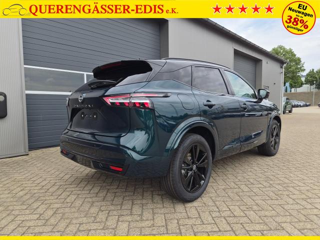 Nissan Qashqai 1.3 DIG-T MHEV 158 PS X-Tronic N-Design PanoDach Teil-Leder Klimaautomatik Sitzheizung Lenkradheizung Navi ACC PDC v+h 360&deg;Kamera DAB Bluetooth Touchscreen Apple CarPlay Android Auto 19"Zoll 