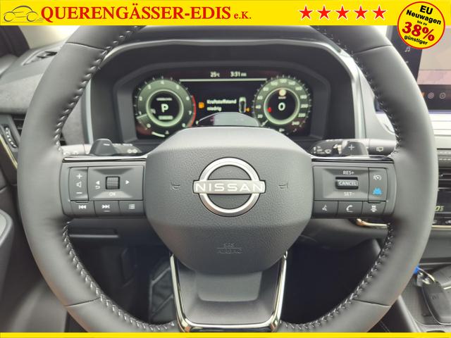 Nissan Qashqai 1.3 DIG-T MHEV 158 PS X-Tronic N-Design PanoDach Teil-Leder Klimaautomatik Sitzheizung Lenkradheizung Navi ACC PDC v+h 360&deg;Kamera DAB Bluetooth Touchscreen Apple CarPlay Android Auto 19"Zoll 