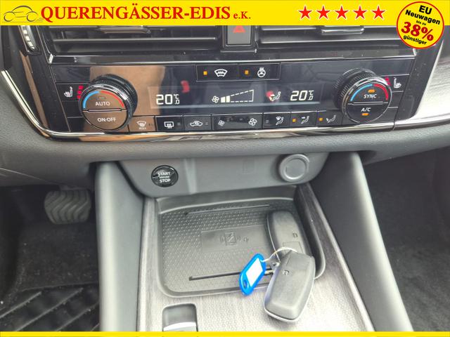 Nissan Qashqai 1.3 DIG-T MHEV 158 PS X-Tronic N-Design PanoDach Teil-Leder Klimaautomatik Sitzheizung Lenkradheizung Navi ACC PDC v+h 360&deg;Kamera DAB Bluetooth Touchscreen Apple CarPlay Android Auto 19"Zoll 