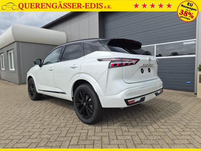 Nissan Qashqai 1.3 DIG-T MHEV 158 PS X-Tronic N-Design PanoDach Teil-Leder Klimaautomatik Sitzheizung Lenkradheizung Navi ACC PDC v+h 360&deg;Kamera DAB Bluetooth Touchscreen Apple CarPlay Android Auto 19"Zoll 