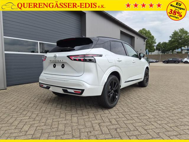Nissan Qashqai 1.3 DIG-T MHEV 158 PS X-Tronic N-Design PanoDach Teil-Leder Klimaautomatik Sitzheizung Lenkradheizung Navi ACC PDC v+h 360&deg;Kamera DAB Bluetooth Touchscreen Apple CarPlay Android Auto 19"Zoll 