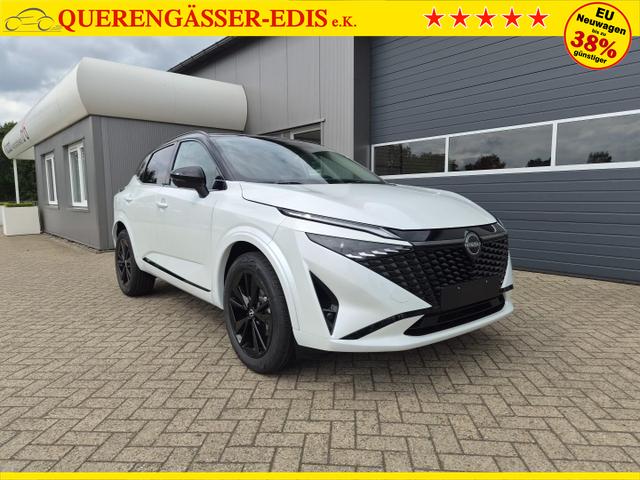 Nissan Qashqai 1.3 DIG-T MHEV 158 PS X-Tronic N-Design PanoDach Teil-Leder Klimaautomatik Sitzheizung Lenkradheizung Navi ACC PDC v+h 360&deg;Kamera DAB Bluetooth Touchscreen Apple CarPlay Android Auto 19"Zoll 
