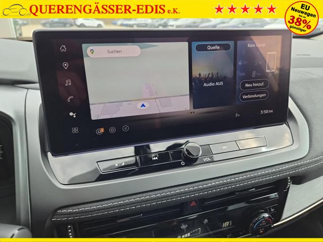 Nissan Qashqai 1.3 DIG-T MHEV 158 PS X-Tronic N-Design PanoDach Teil-Leder Klimaautomatik Sitzheizung Lenkradheizung Navi ACC PDC v+h 360&deg;Kamera DAB Bluetooth Touchscreen Apple CarPlay Android Auto 19"Zoll 