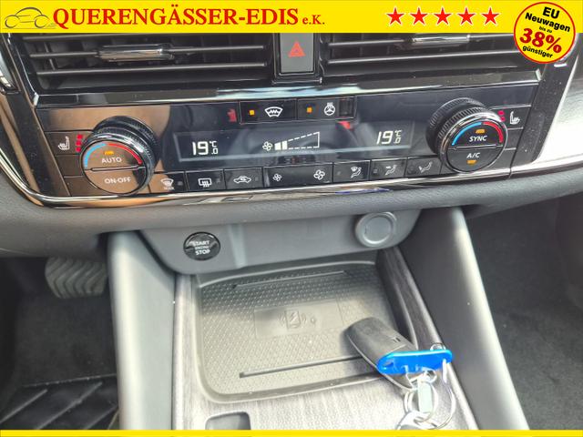 Nissan Qashqai 1.3 DIG-T MHEV 158 PS X-Tronic N-Design PanoDach Teil-Leder Klimaautomatik Sitzheizung Lenkradheizung Navi ACC PDC v+h 360&deg;Kamera DAB Bluetooth Touchscreen Apple CarPlay Android Auto 19"Zoll 