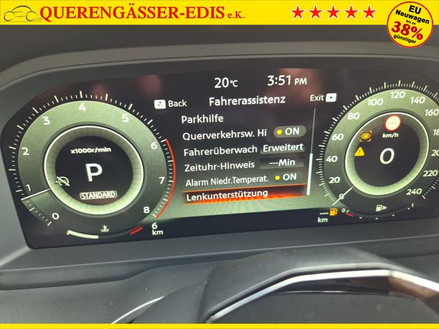 Nissan Qashqai 1.3 DIG-T MHEV 158 PS X-Tronic N-Design PanoDach Teil-Leder Klimaautomatik Sitzheizung Lenkradheizung Navi ACC PDC v+h 360&deg;Kamera DAB Bluetooth Touchscreen Apple CarPlay Android Auto 19"Zoll 