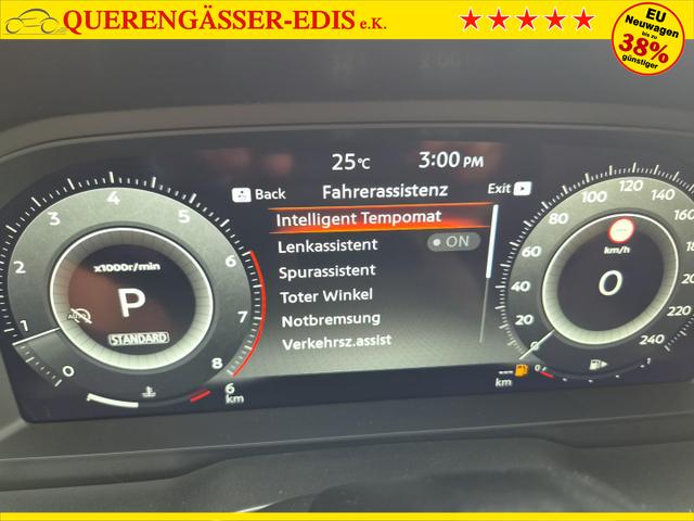 Nissan Qashqai 1.3 DIG-T MHEV 158 PS X-Tronic N-Design Head-Up Display Teil-Leder Klimaautomatik Sitzheizung Lenkradheizung Navi elektr. Heckklappe ACC PDC v+h 360&deg;Kamera DAB Bluetooth Touchscreen Apple CarPlay Android Auto 19"Zoll 