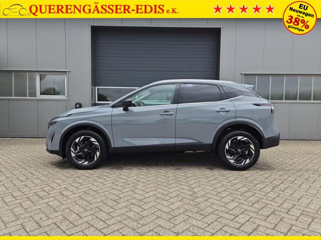 Nissan Qashqai 1.3 DIG-T MHEV 158 PS X-Tronic N-Connecta Teil-Leder PanoGlasdach Klimaautomatik Sitzheizung Lenkradheizung Navi ACC PDC v+h 360&deg;Kamera DAB Bluetooth Touchscreen Apple CarPlay Android Auto 18"LM 