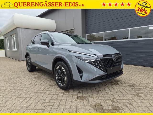 Nissan Qashqai 1.3 DIG-T MHEV 158 PS X-Tronic N-Connecta Teil-Leder PanoGlasdach Klimaautomatik Sitzheizung Lenkradheizung Navi ACC PDC v+h 360&deg;Kamera DAB Bluetooth Touchscreen Apple CarPlay Android Auto 18"LM 