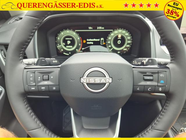 Nissan Qashqai 1.3 DIG-T MHEV 158 PS X-Tronic N-Connecta Teil-Leder PanoGlasdach Klimaautomatik Sitzheizung Lenkradheizung Navi ACC PDC v+h 360&deg;Kamera DAB Bluetooth Touchscreen Apple CarPlay Android Auto 18"LM 