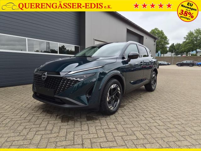 Nissan Qashqai 1.3 DIG-T MHEV 158 PS X-Tronic N-Connecta Teil-Leder PanoGlasdach Klimaautomatik Sitzheizung Lenkradheizung Navi ACC PDC v+h 360&deg;Kamera DAB Bluetooth Touchscreen Apple CarPlay Android Auto 18"LM 