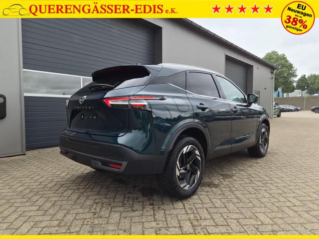 Nissan Qashqai 1.3 DIG-T MHEV 158 PS X-Tronic N-Connecta Teil-Leder PanoGlasdach Klimaautomatik Sitzheizung Lenkradheizung Navi ACC PDC v+h 360&deg;Kamera DAB Bluetooth Touchscreen Apple CarPlay Android Auto 18"LM 