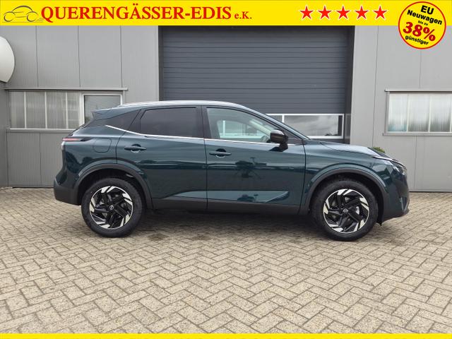 Nissan Qashqai 1.3 DIG-T MHEV 158 PS X-Tronic N-Connecta Teil-Leder PanoGlasdach Klimaautomatik Sitzheizung Lenkradheizung Navi ACC PDC v+h 360&deg;Kamera DAB Bluetooth Touchscreen Apple CarPlay Android Auto 18"LM 
