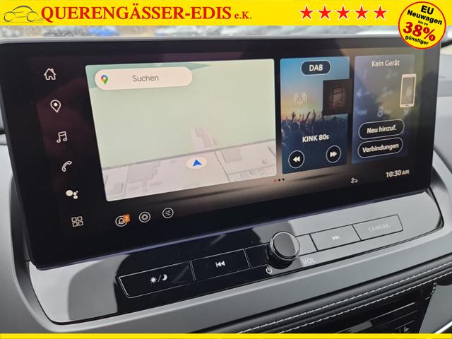 Nissan Qashqai 1.3 DIG-T MHEV 158 PS X-Tronic N-Connecta Teil-Leder PanoGlasdach Klimaautomatik Sitzheizung Lenkradheizung Navi ACC PDC v+h 360&deg;Kamera DAB Bluetooth Touchscreen Apple CarPlay Android Auto 18"LM 