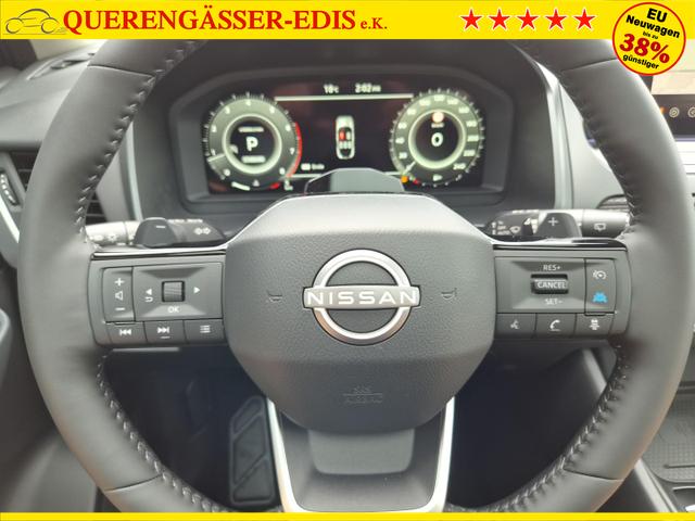 Nissan Qashqai 1.3 DIG-T MHEV 158 PS X-Tronic N-Connecta Teil-Leder PanoGlasdach Klimaautomatik Sitzheizung Lenkradheizung Navi ACC PDC v+h 360&deg;Kamera DAB Bluetooth Touchscreen Apple CarPlay Android Auto 18"LM 