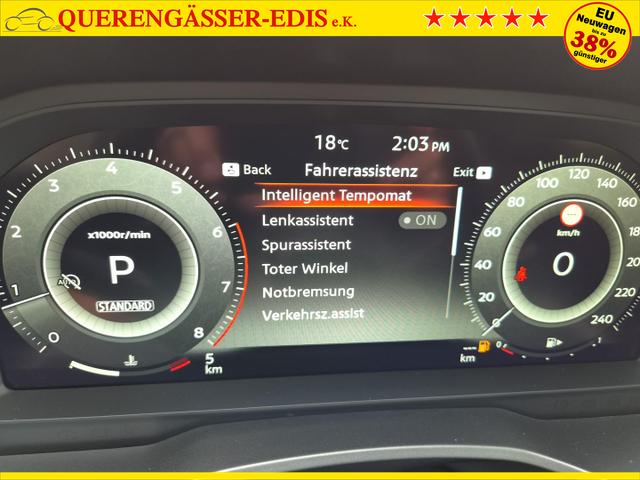 Nissan Qashqai 1.3 DIG-T MHEV 158 PS X-Tronic N-Connecta Teil-Leder PanoGlasdach Klimaautomatik Sitzheizung Lenkradheizung Navi ACC PDC v+h 360&deg;Kamera DAB Bluetooth Touchscreen Apple CarPlay Android Auto 18"LM 