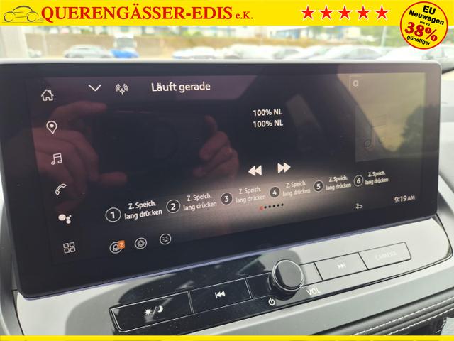 Nissan Qashqai 1.3 DIG-T MHEV 158 PS X-Tronic Tekna Voll-Leder Klimaautomatik PanoGlasdach Sitzheizung Lenkradheizung Navi Head-Up Display elektr. Heckklappe ACC PDC v+h 360&deg;Kamera DAB Bluetooth Touchscreen Apple CarPlay Android Auto 19"LM 