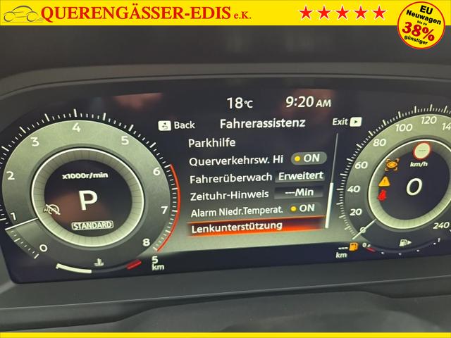 Nissan Qashqai 1.3 DIG-T MHEV 158 PS X-Tronic Tekna Voll-Leder Klimaautomatik PanoGlasdach Sitzheizung Lenkradheizung Navi Head-Up Display elektr. Heckklappe ACC PDC v+h 360&deg;Kamera DAB Bluetooth Touchscreen Apple CarPlay Android Auto 19"LM 